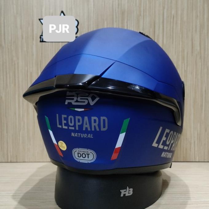 Helm Half Face RSV Putih Paket Ganteng Leopard dan RedBull Original SN