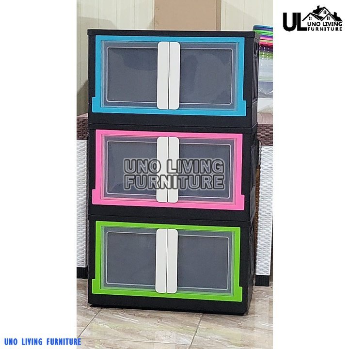 LEMARI LIPAT PLASTIK TABITHA JUMBO CONTAINER BOX Multipurpose Folding Cabinet Tabitha MPFC Container Box JUMBO 60L