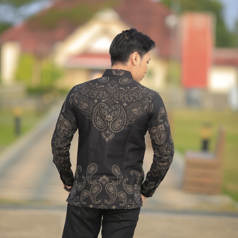 batik solo lengan panjang batik moden atasan batik kondangan premium lapis furing batik remaja pria