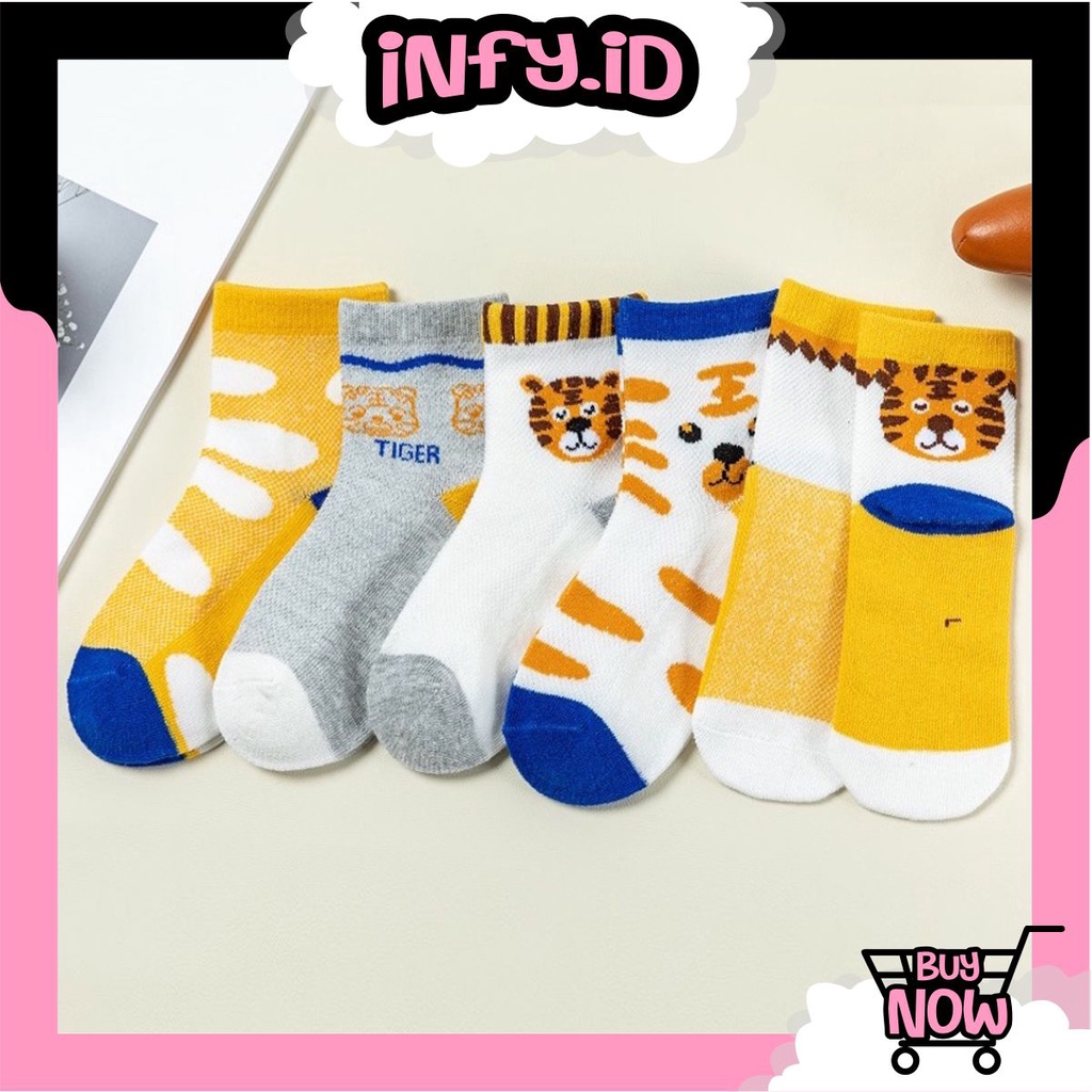 INFY - Kaos Kaki Anak Motif Harimau Kaus Kaki Bayi Lucu Tiger KK054