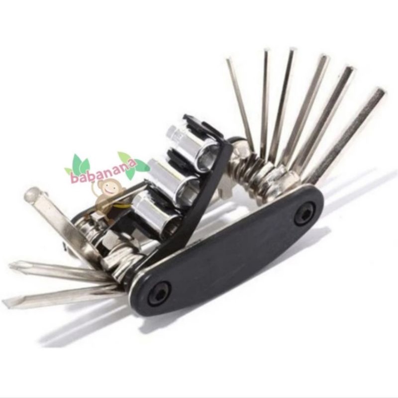 15 in 1 EDC Repair Tool Stainless Steel Kunci Obeng Multifunctional