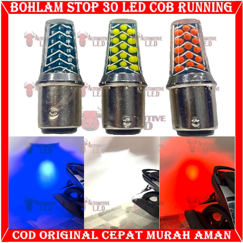 ORIGINAL JELLY L LAMPU REM MOTOR 30 LED RUNNING COB JELLY | BOHLAM STOP MOTOR 30 LED RUNNING JELLY DAN KEDIP