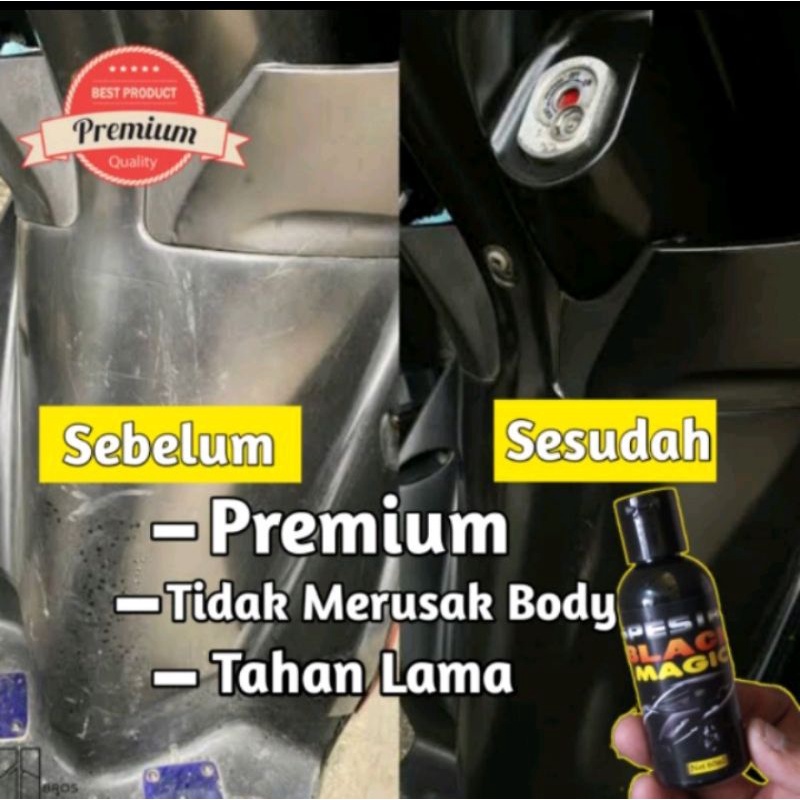 Black Magic Penghitam Body Kasar Yang Kusam Penghitam Body Motor &amp; Mobil