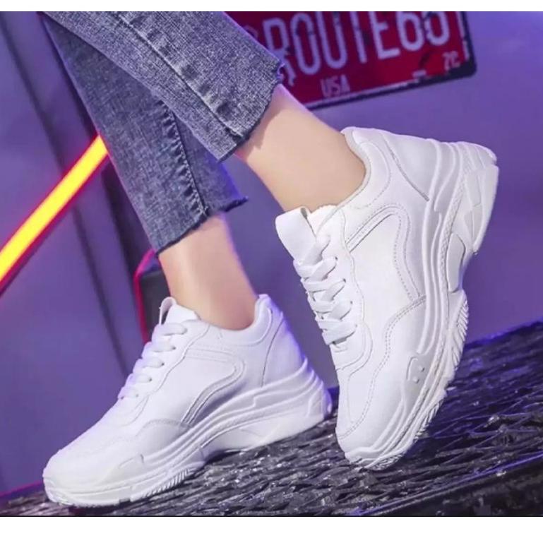 Murah Sepatu Wanita Sneakers Casul Putih Polos/Sepatu Wanita Putih Terlaris / Sepatu Sneakers Wanita