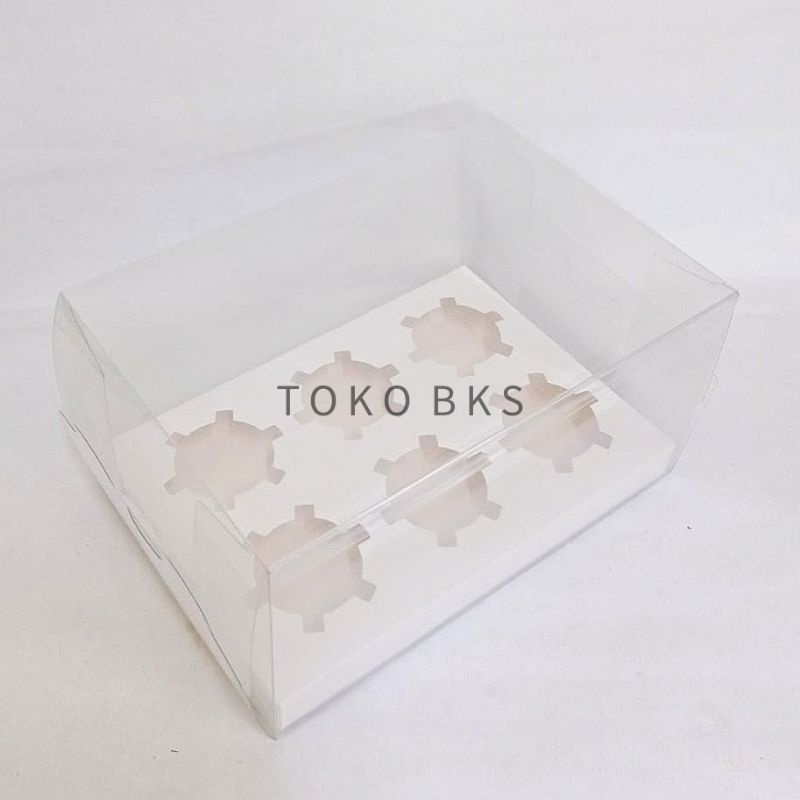 

BOX MIKA CUPCAKE DENGAN TRAY LUBANG 6
