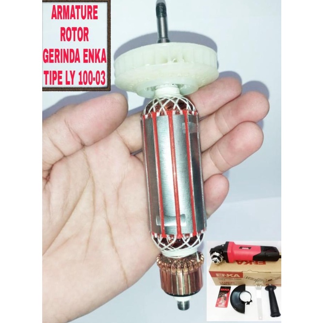 Armature Rotor Gerinda Enka Ly 100-03 Angker Grinda Enka Tipe Ly100-03