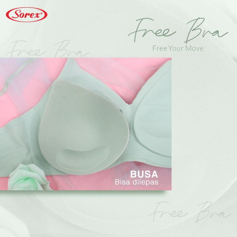 Bra Sorex Ab 057 Free Bra Busa sedang tanpa kawat kait tiga seamless bra AB 057