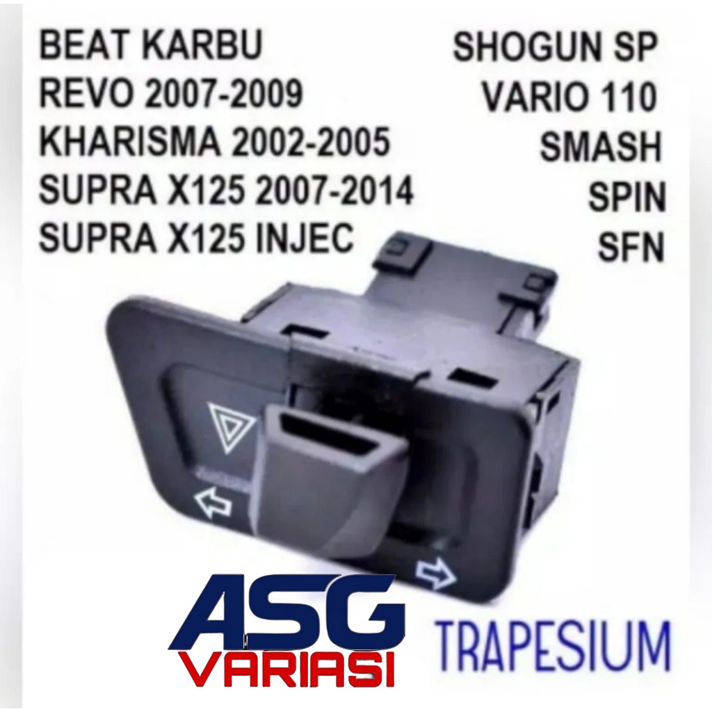 Saklar Tombol Sen Hazard Motor Honda Vario/Vario 125 Techno/Spacy Fi/Beat Fi/Revo 110/Scoopy