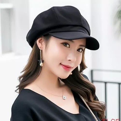 Topi Topi Baret Beret Newsboy Oktagonal Retro Korea Import Wanita Pria