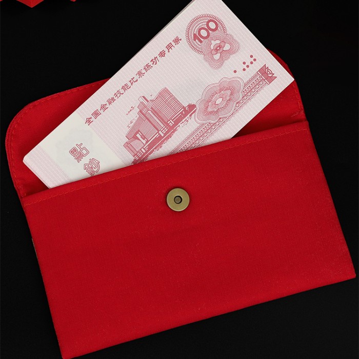 Dompet Angpao Merah Premium Ampao Kain Sangjit Kado Parcel Tahun Imlek Ornamen Imlek Harga Grosir Termurah