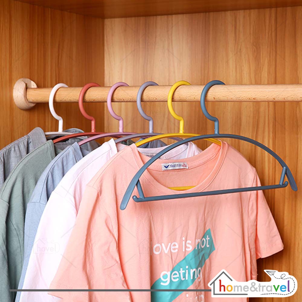 HOVELSHOP Hanger Baju Plastik Anti Slip Gantungan Pakaian Display Butik Distro