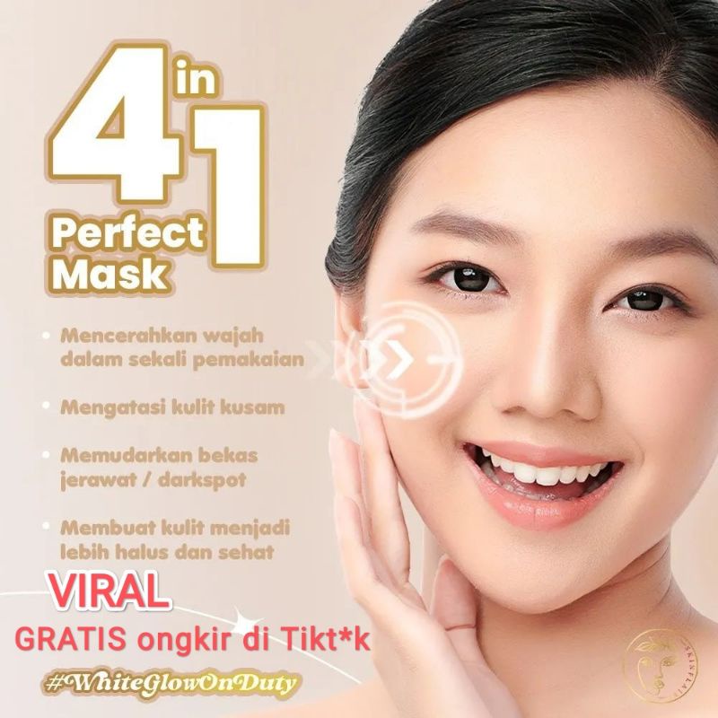 SKINFLAIR WHITE GLOW PERFECT MASK Masker Wajah Masker Pemutih Masker Pencerah Masker Whitening Korea
