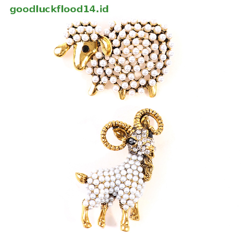 [GOOGFOUR] Mutiara Domba Bros Untuk Wanita Indah Hewan Pesta Santai Bros Pin Hadiah [Atasan]