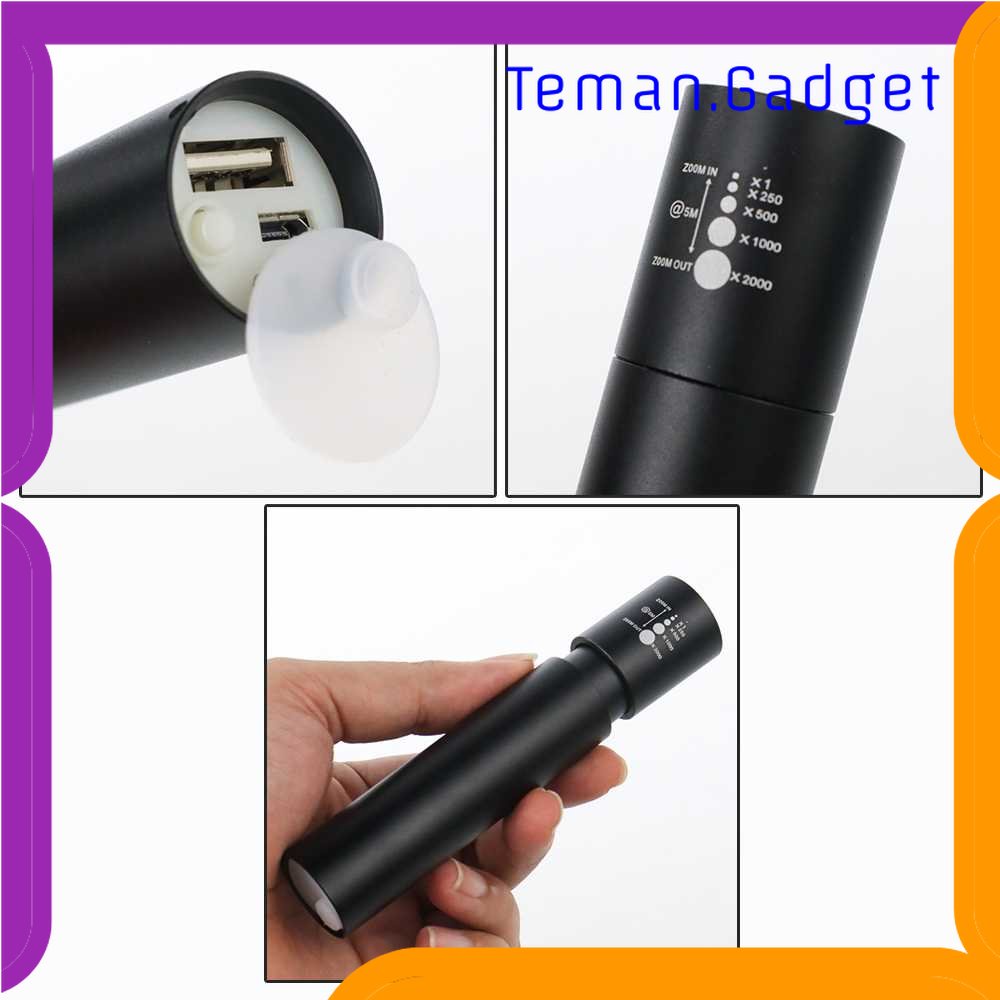 TG-SNT Albinaly Senter LED Mini USB Rechargeable Battery  XPE - TG-S199