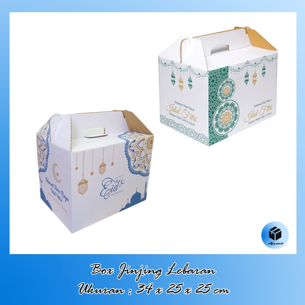 

KARDUS PARCEL LEBARAN JINJING UKURAN 34x25x25 CM DUS BINGKISAN SEMBAKO RAMADHAN/IDUL FITRI/EID MUBARAK BOX HAMPERS PACKAGING