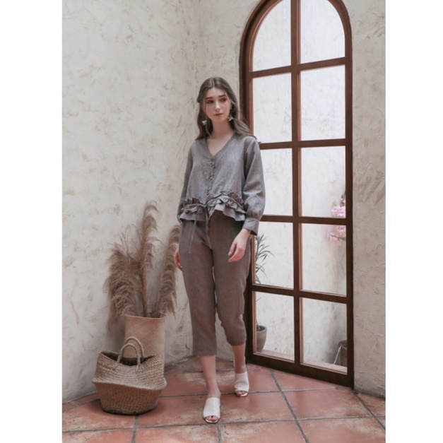 Gemma in moss grey by maven (top & bottom)