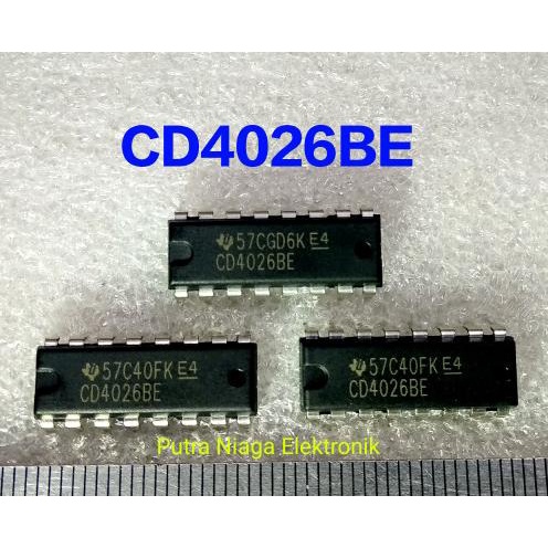 ic CD4026BE Dip 16 pin CD4026 / TC4026 / HEF4026 / HCF4026 putr4n14 Segera Beli