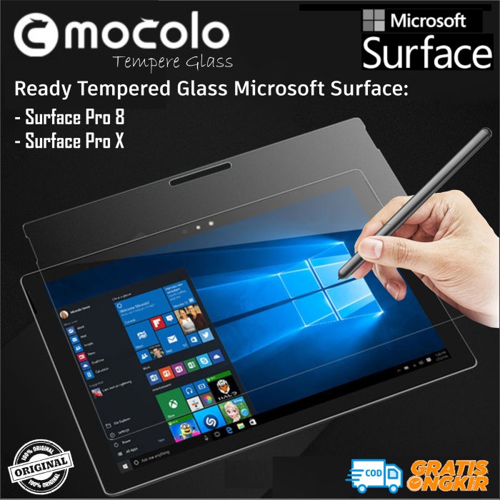 Gusa Tempered Glass Microsoft Surface Pro 8 Surface Pro X Screen Protector