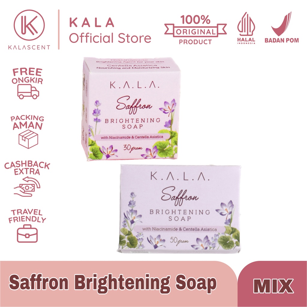 KALASCENT Saffron Brightening Face Soap | Sabun Safron