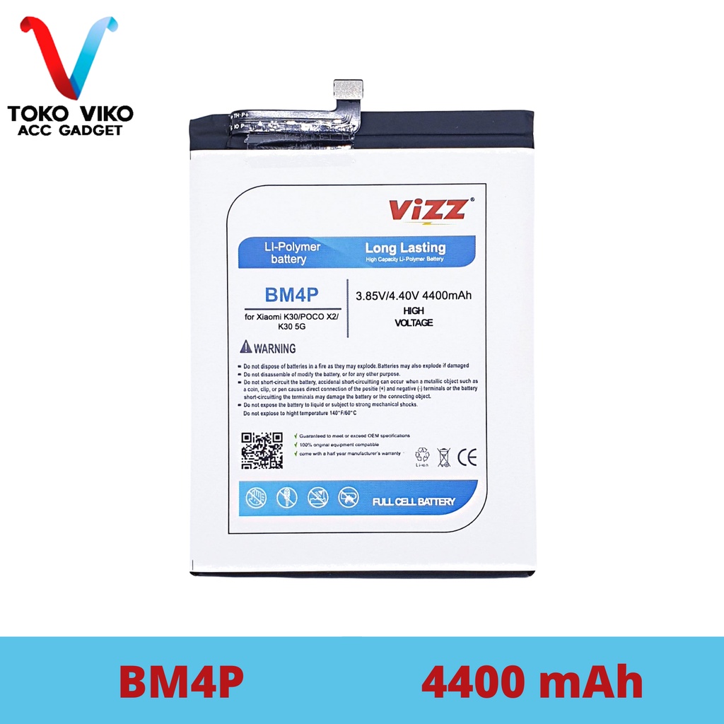 Vizz Xiaomi BM4P K30 / Poco X2 / K30 5G Baterai Batre Original
