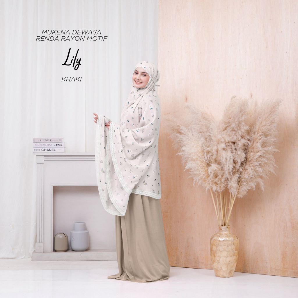 MUKENA BALI TASIK-MUKENA RENDA DEWASA RAYON MOTIF LILY