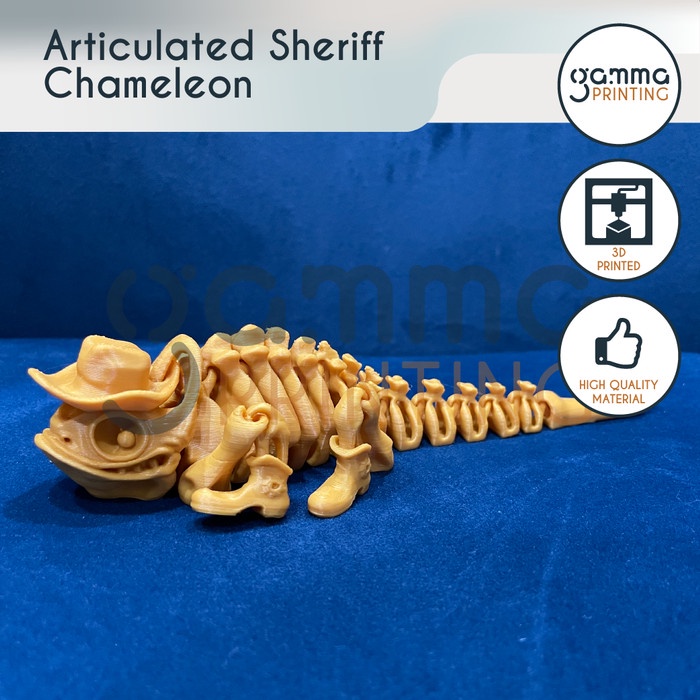 Articulated Sheriff Chameleon Toy / Mainan Anak Kecil Lentur / Toys