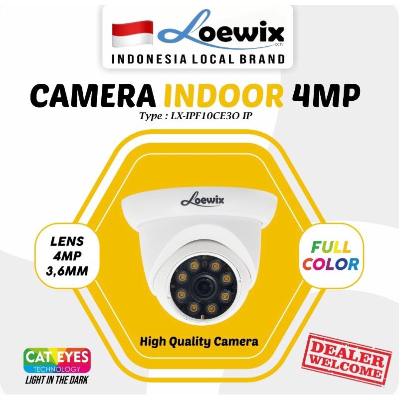 Promo paket ip camera 4mp loewix 8ch full color paket ip camera 8ch