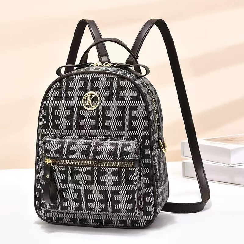 BJ43564 - BROWN/COFFEEBEIGE/GRAY - TAS RANSEL WANITA FASHION IMPORT MODIS ELEGAN TERMURAH TERLARIS TERBARU BAGSTORE JAKARTA TAS BATAM BQ3564