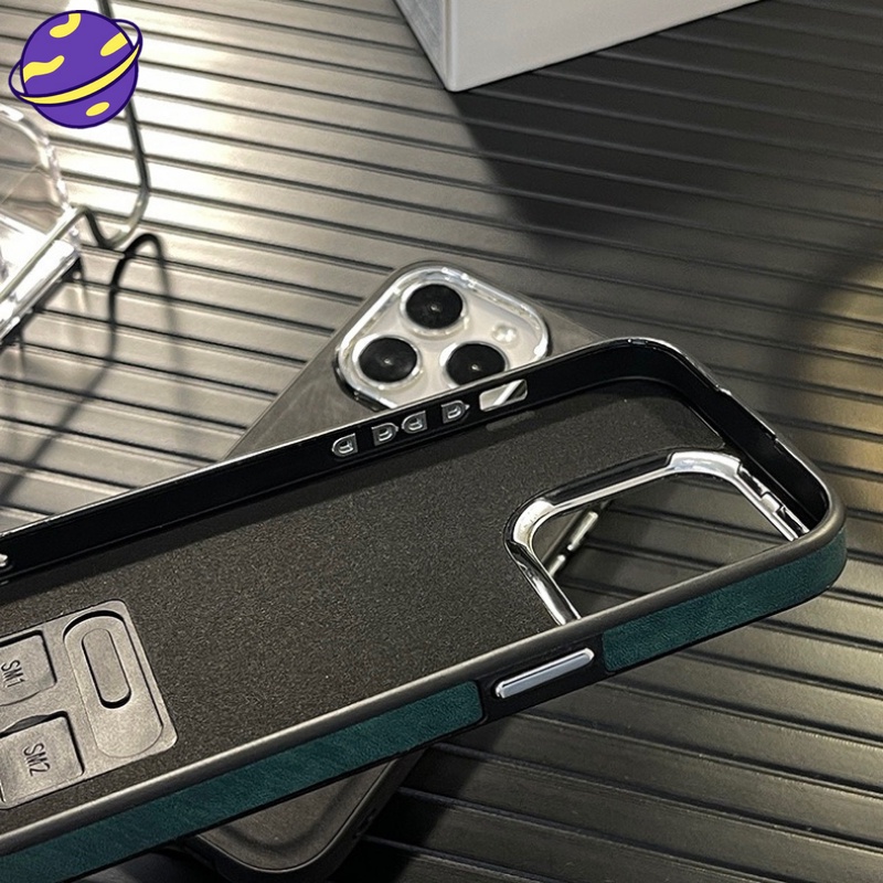 IPHONE Casing Magnet Premium Mewah Untuk Iphone14 13 12 11 Pro Max 14Plus Fashion Kulit Pelindung Soft Casing