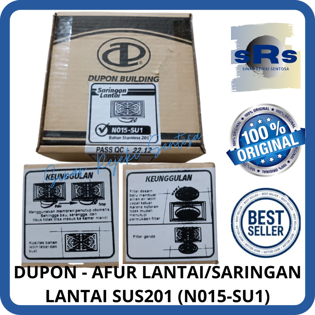 DUPON - AFUR LANTAI/AVOOR LANTAI/SARINGAN LANTAI STAINLESS (N015-SU1)