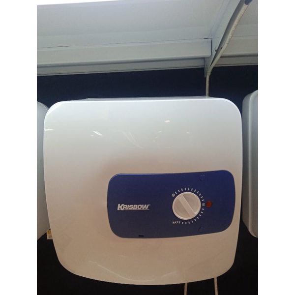 Krisbow 15 Ltr Water Heater Listrik 350 Watt - Putih/Biru