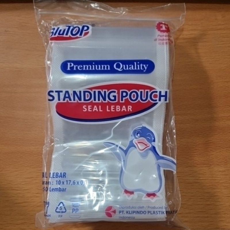 Standing Pouch 10x17,6 STP Double Seal Seal Lebar Blue Top Isi 50 Pcs