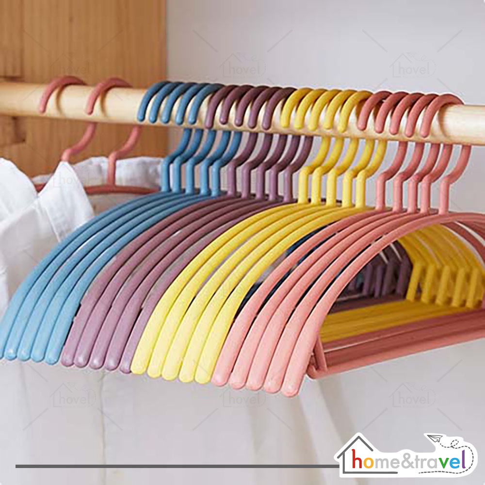 HOVELSHOP Hanger Baju Plastik Anti Slip Gantungan Pakaian Display Butik Distro