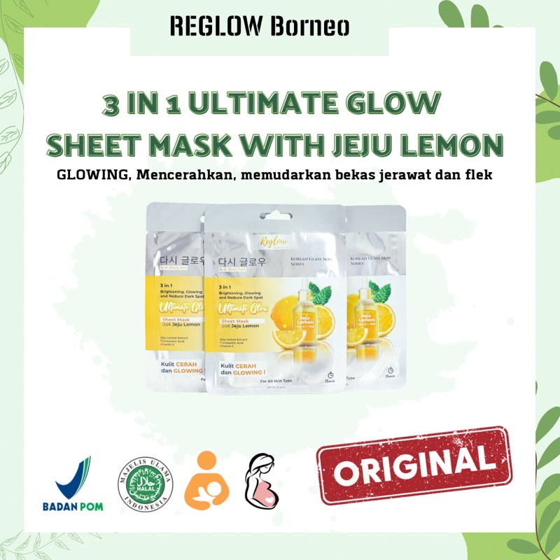 Sheet Maskreglow kalimantan selatan tengah murah original facial wash cream serum sheetmask sheet ma