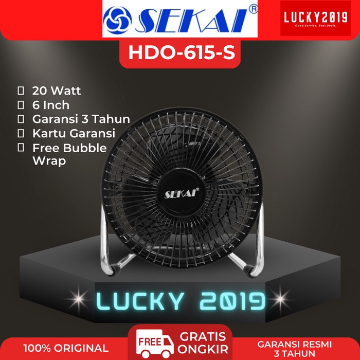 SEKAI Desk Fan 6 inch HDO615S Kipas Angin Meja Lantai HDO 615 S