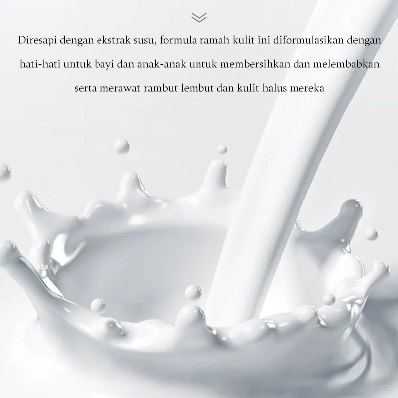 Sabun mandi bayi Sabun mandi cair Sabun pemutih badan Sampo anti ketombe Sampo bayi Anti-dandruff shampoo 500ml Botol untuk penggunaan ganda, bisa keramas dan mandi dan tidak menyebabkan iritasi