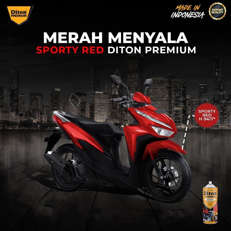 Pilok Merah Ferrari Paket Sporty Red H 9417 * Diton Premium 4Klg Cat Semprot Sepeda Motor Mobil Velg