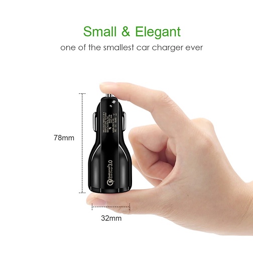 Car Charger Saver / Charger HP Mobil Motor Fast Charging Quick Charger 3.1A QC 3.0 Dual USB 2 Port