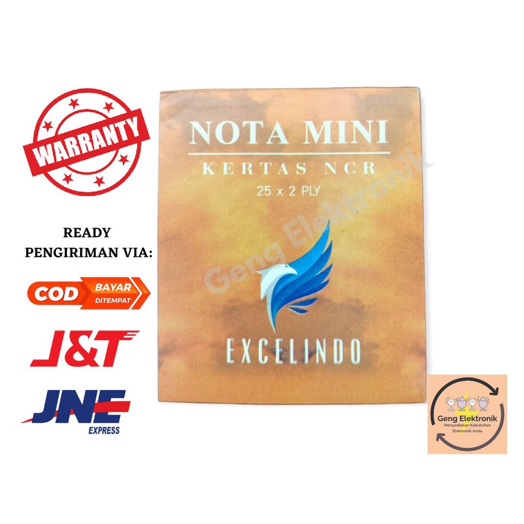 

Buku Nota Kontan Mini MURAH BERKUALITAS EXCELINDO 2 ply NCR 25 lbr