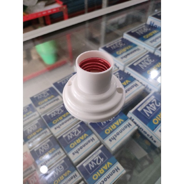 Fitting Plafon Cahaya 461 Fitting Duduk Fitting Lampu Dudukan Lampu E27 / Fitting Rumah Kayu