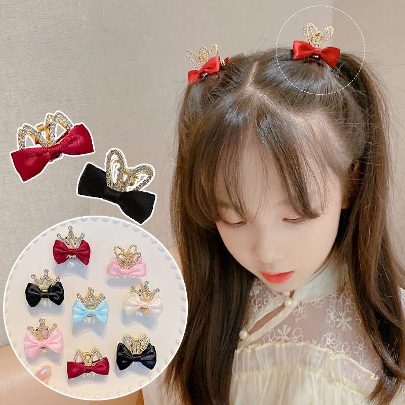 (Hello Girl)F184  1 Pcs Jepitan Rambut Mini Anak Motif Mahkota  Import