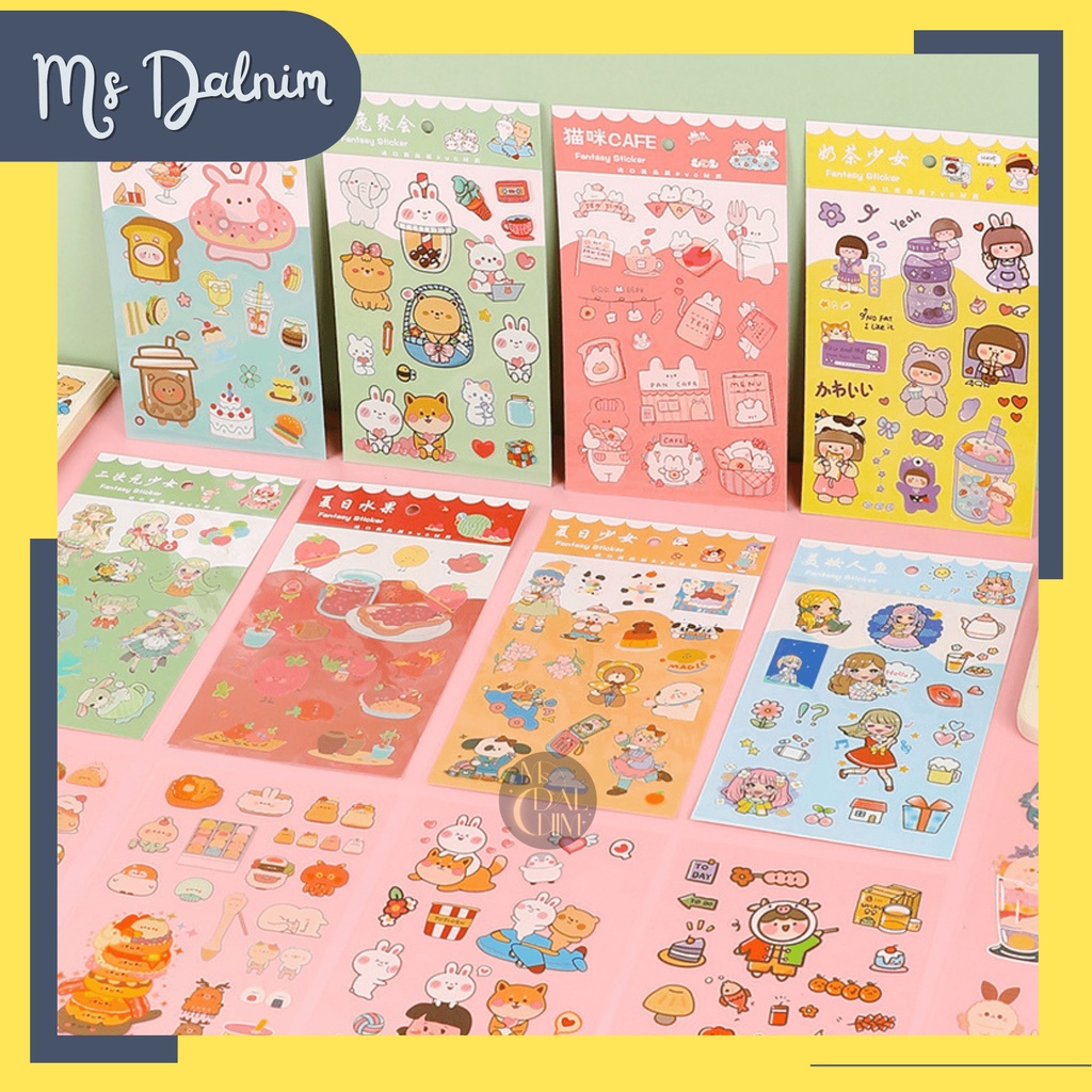 

Stiker Aesthetic Anti Air (6 Lembar) Deco Sticker Photocard Transparan Cute Girls Gadis Kartun Lucu Colorful Dekorasi Buku Diari Jurnal Kpop Idol PC Toploader HP Cute Jepang Korea Kawaii DIY Diary Planner Journal Scrapbook Craft [ST104]