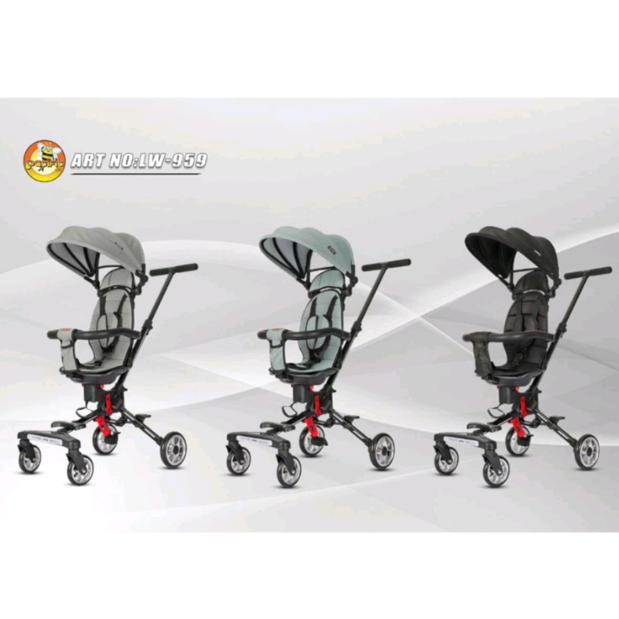 magic stroller Trike Pacific LW959 bisa bolak balik bisa rebah lw-959.