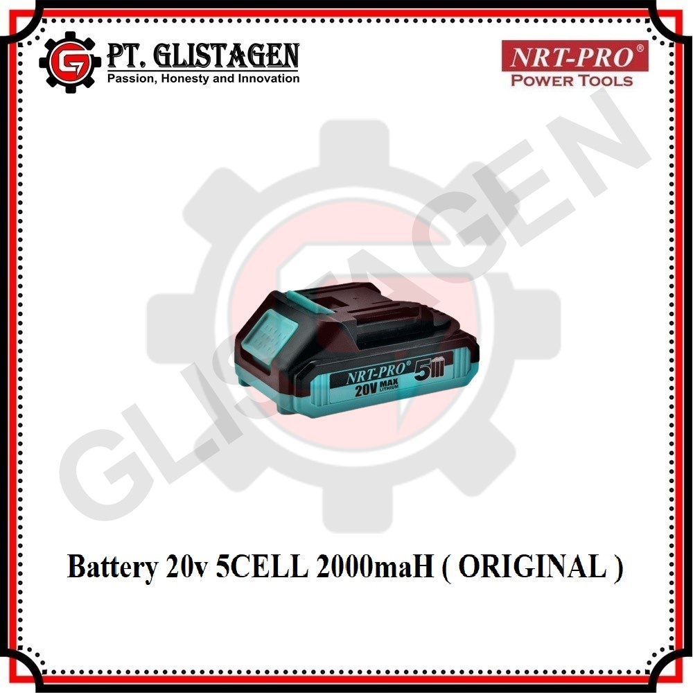 Baterai Mesin Bor Cordless Drill 5CELL 20V LithiumIon NRT-PRO ( ORIGINAL )