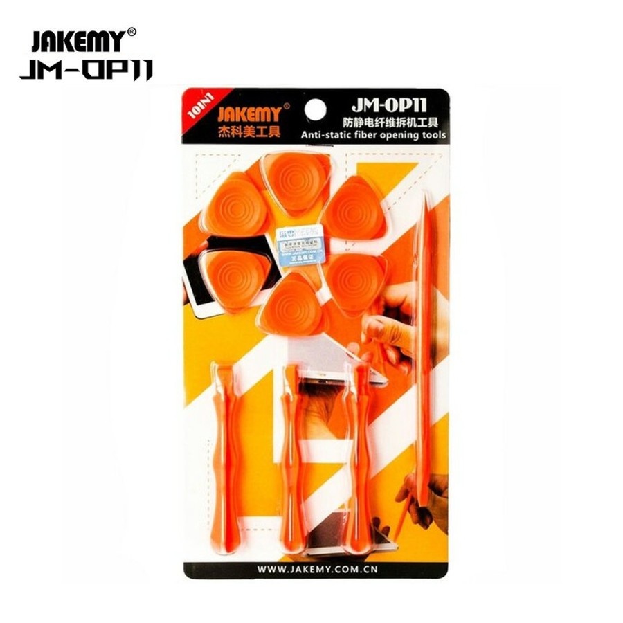 Anti static fiber opening tool set prying jakemy 10in1 triangle paddle spudger jm-op11 - Pembuka Lcd op-11