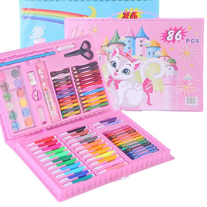 

Terlaris!! Pensil Warna 86Pcs In 1 Crayon Anak Art Set Alat Lukis Menggambar Seni Kerajinan Anak YU7`