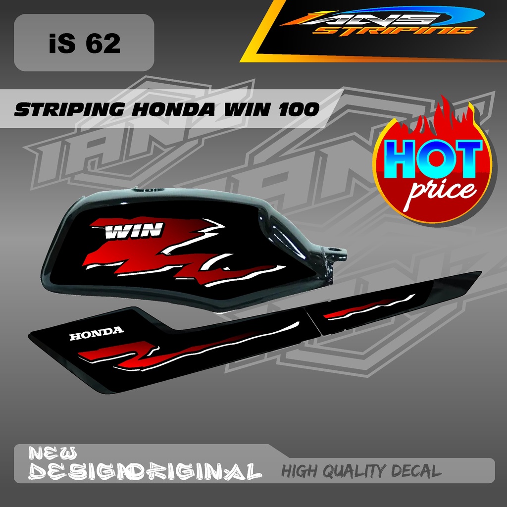 DECAL STRIPING BODY + TANGKI WIN100 CUSTOM HOLOGRAM / NON HOLOGRAM IS62