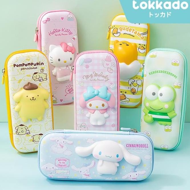 

TOKKADO SANRIO SQUISHY PENCIL CASE ORIGINAL KOTAK PENSIL ANAK LUCU UH654OIK