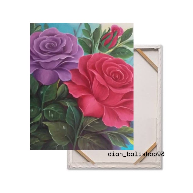 Lukisan Dinding Kanvas Aesthetic - Dekorasi Dinding Ruang Tamu Rumah - Hiasan Dinding Lukisan Tangan