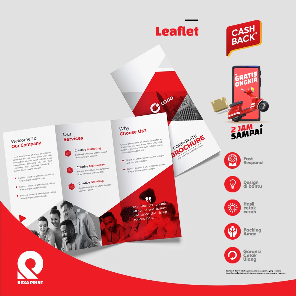 

Leaflet . Brosur Lipat A4 | Paket Cetak Murah | Satuan